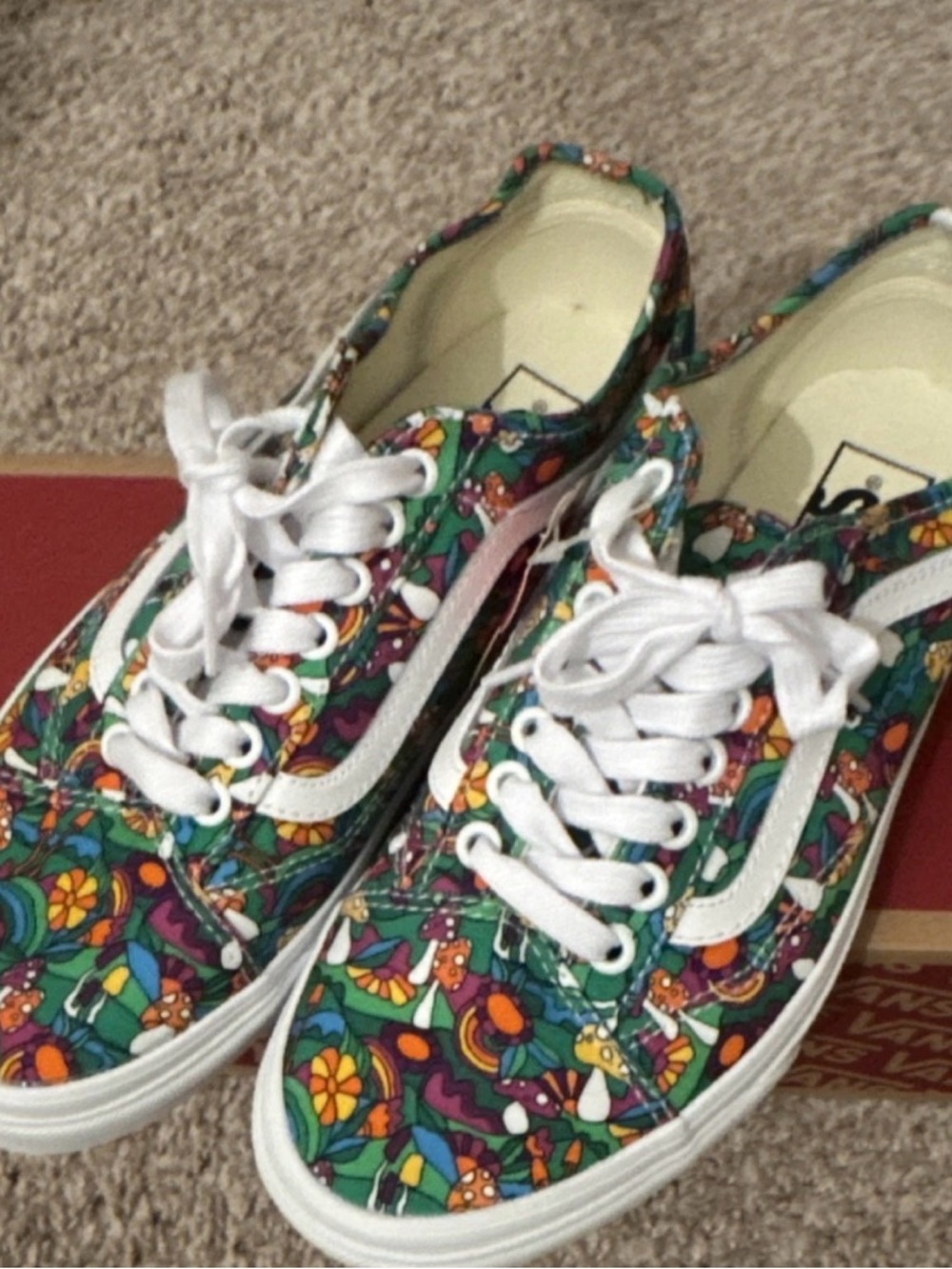 Vans Women's Multicolor Floral Low-Top Sneakers with White Stripe